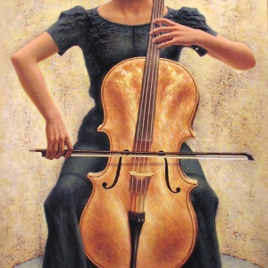 Cellist (Cello in Rose and Gold)