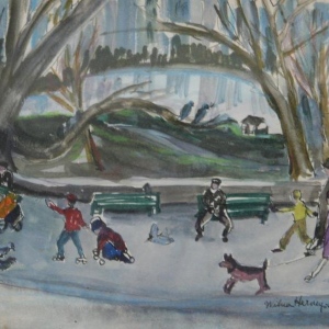Wilna_Hervey_CentralPark_5x6_Gouache_GELHER013